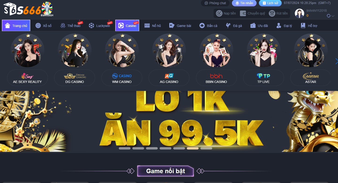 Casino s666 bao gồm 11 sảnh cược. 